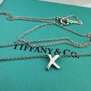 Tiffany & Co. Silver Small X Graffiti Pendant Necklace Colab with Paloma Picasso